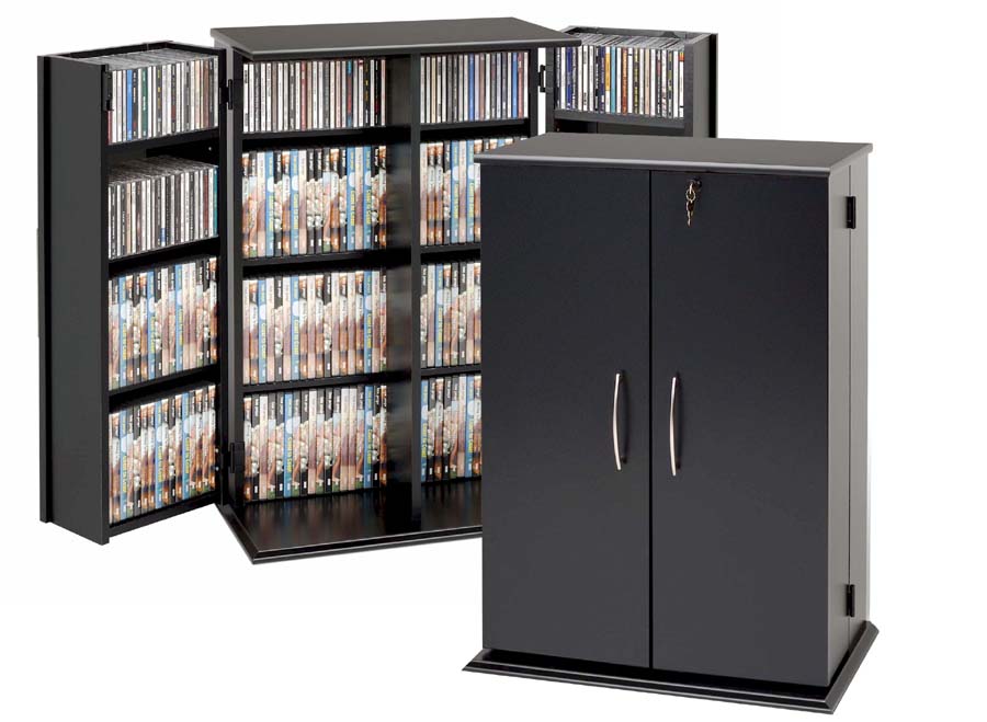 Prepac Cd Dvd Storage Cabinet W Lock 376 Cd 192 Dvd New Ebay